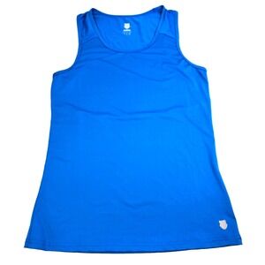 K-Swiss Tennis Tank Womens L Sleeveless Shirt Cobalt Blue Pickleball Athleisure
